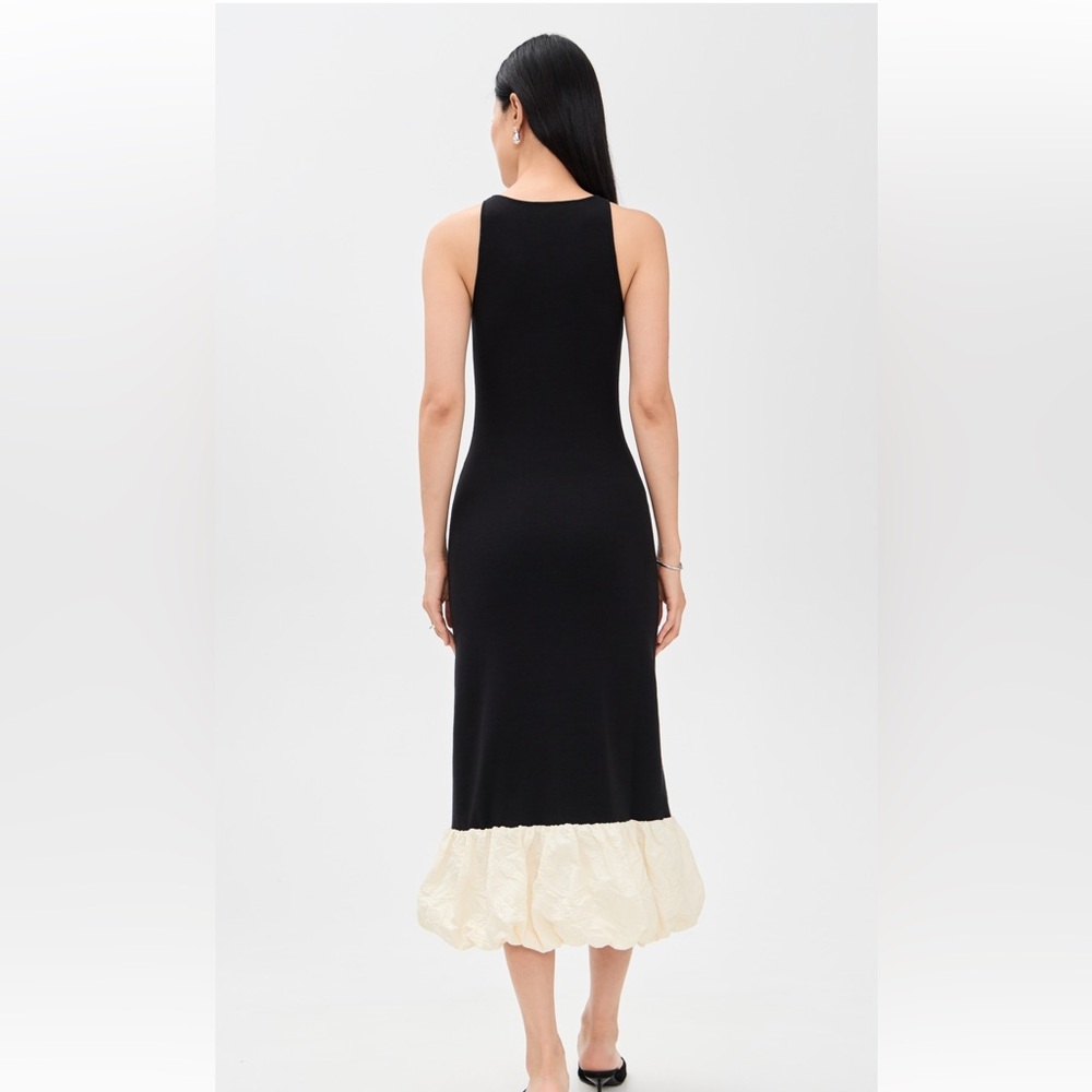 Rails Black and Cream Backless Dress